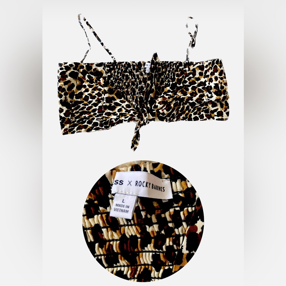 Express x Rocky Barnes Animal Print Bralette